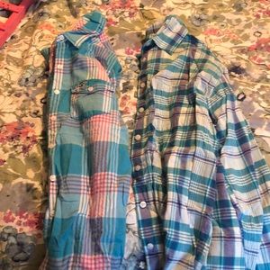 Boyfriend fit plaid shirts